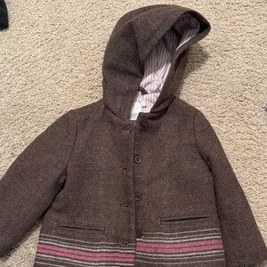 Janie and Jack Brown Hooded Coat